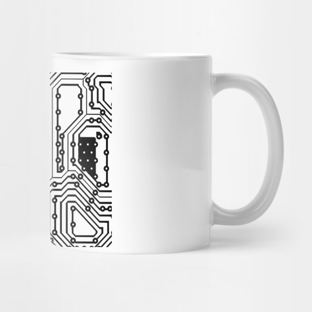 Machine Learning Computer Micro Chip Black by aRtVerse